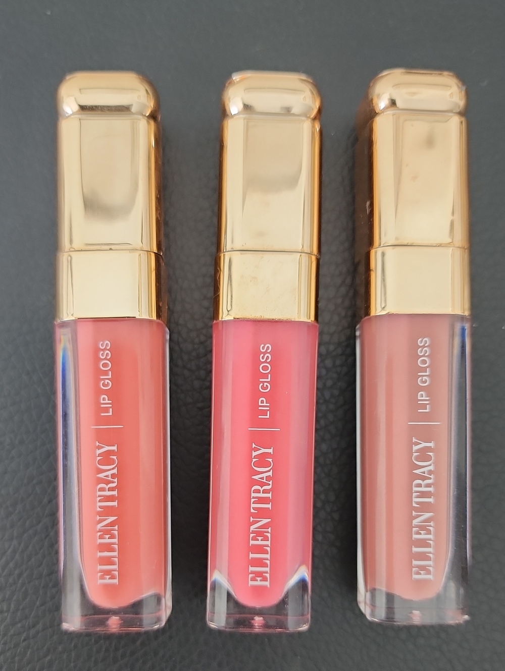 Ellen Tracy Lip Gloss Trio — Coral, Pink & Nude